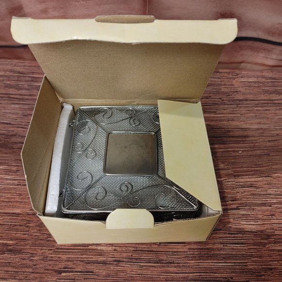 Things Remembered Silver Trinket Metal Box & Red Candle Set in Original Box - Picture 4 of 4